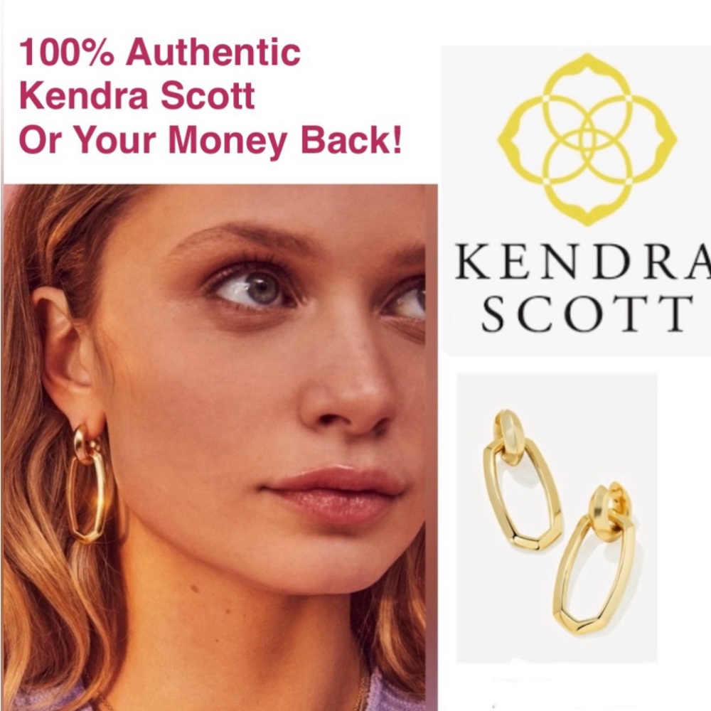 Kendra Scott, Convertible Link, 3 in 1, Gold, Silver, Danielle Earrings, NWT!